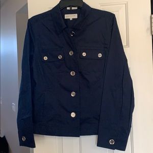 Jones New York Navy Button Up Jacket